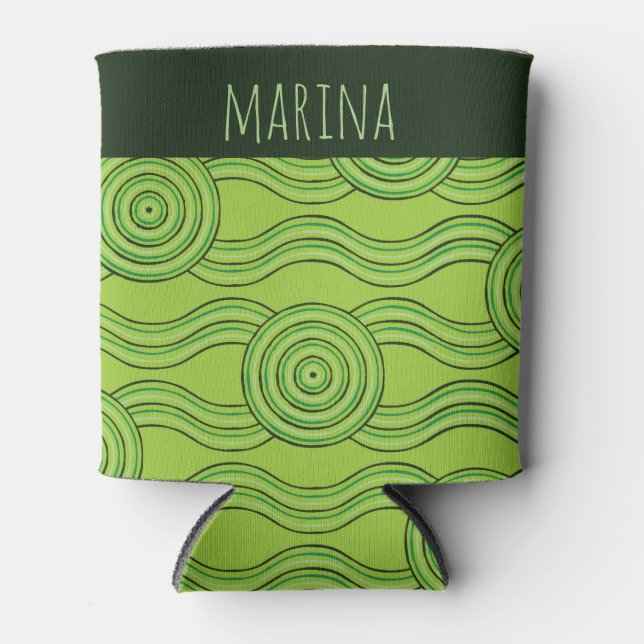 Rainforest Customizable Name Australian Dreamtime Dosenkühler (Vorderseite)