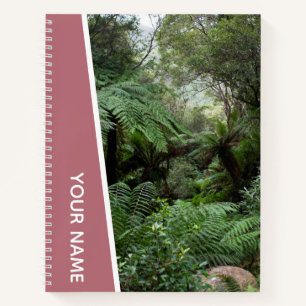 Rainforest Ferns Trees Palms, Australien, Rose Gol Notizbuch