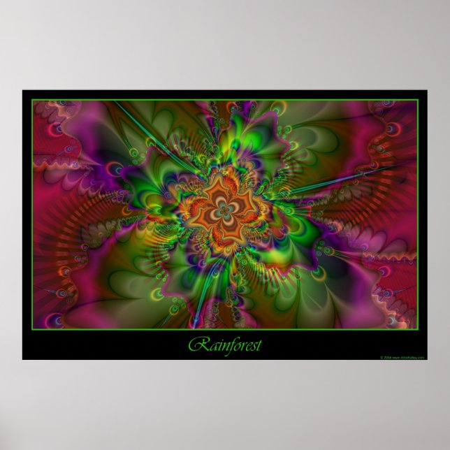 Rainforest poster - grüne Grenze (Vorne)