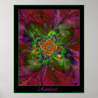 Rainforest poster - grüne Grenze