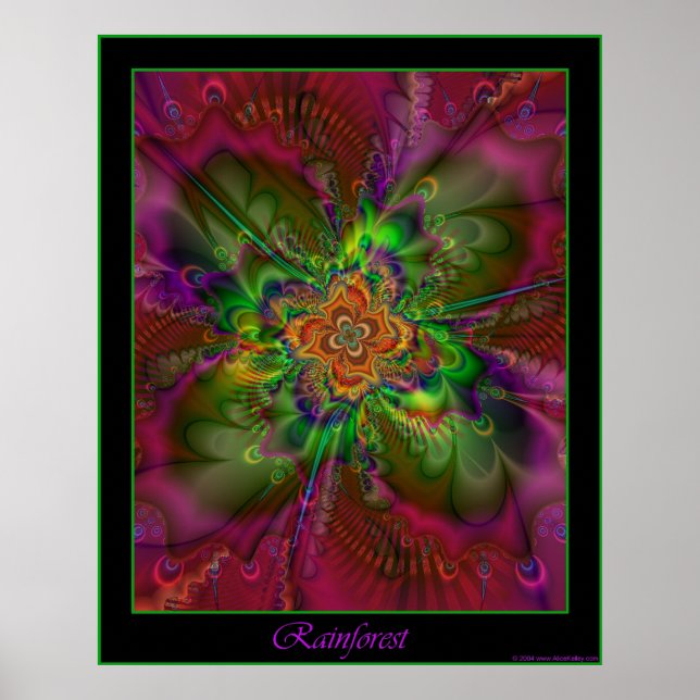 Rainforest poster - grüne Grenze (Vorne)