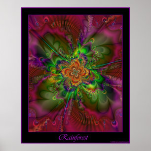 Rainforest poster - lila Grenze