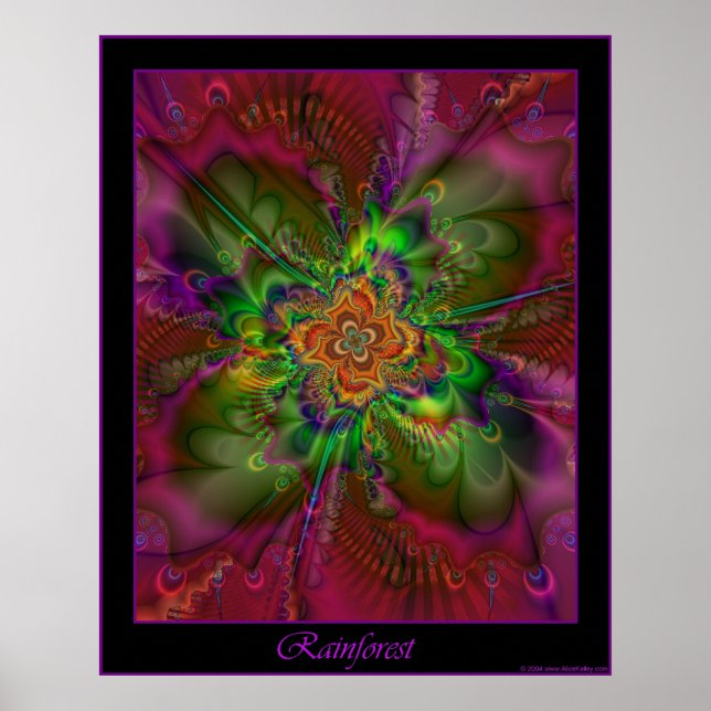 Rainforest poster - lila Grenze (Vorne)