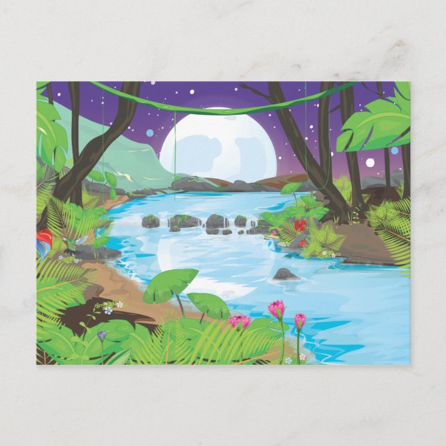 Rainforest River Postkarte (Vorderseite)