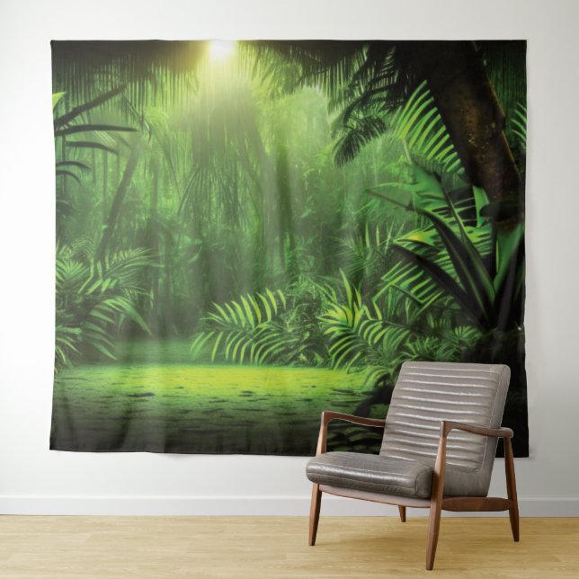 Rainforest Tapestry Wandteppich (Beispiel (Horizontal))