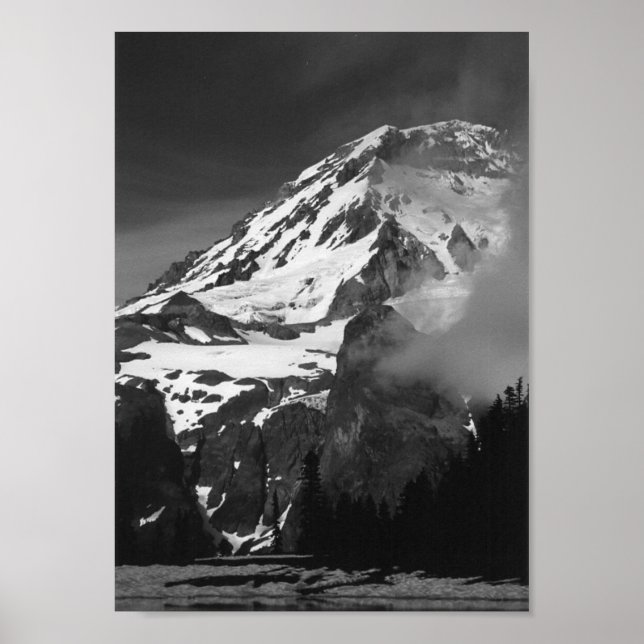 Rainier Black and White Poster (Vorne)