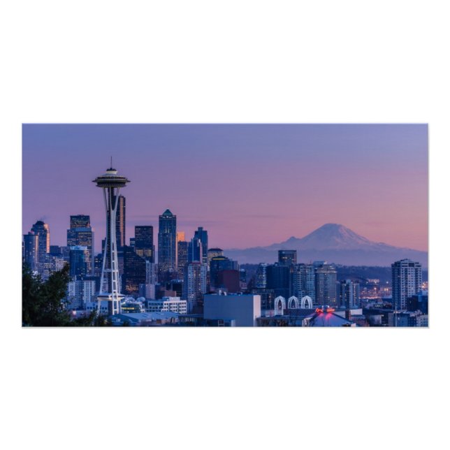 Rainier im Hintergrund. Poster (Vorderseite)