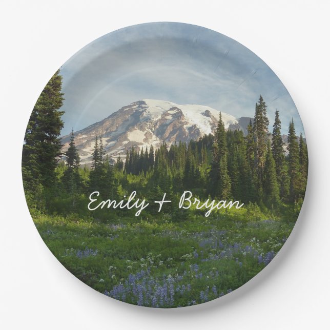 Rainier Morning Light Pappteller (Vorderseite)