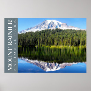 Rainier National Park Poster, Washington Print Poster