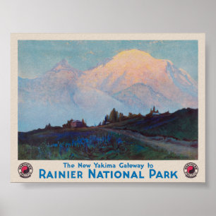 Rainier National Park Vintage Poster der 20er Jahr