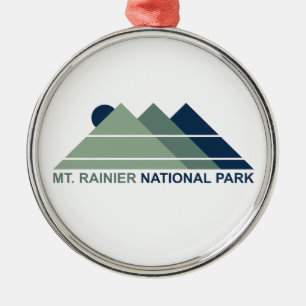 Rainier Nationalpark Berg Sonne Ornament Aus Metall