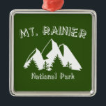 Rainier-Nationalpark Ornament Aus Metall<br><div class="desc">Auf 3.500 m ü.M. ist der Berg Rainier eine amerikanische Ikone und der am meisten vergletscherte Gipfel in den benachbarten USA.</div>