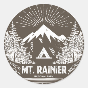Rainier-Nationalpark Runder Aufkleber