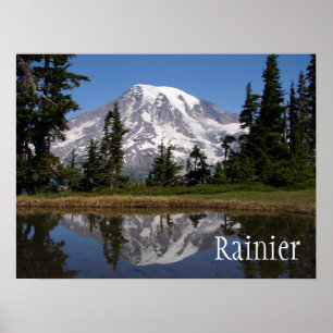 Rainier Reflection Lake Poster