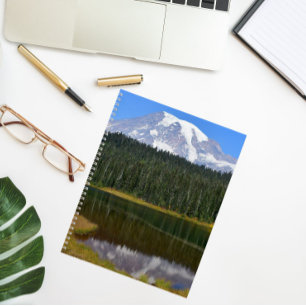 Rainier Reflection on Lake Landschaft Notizbuch