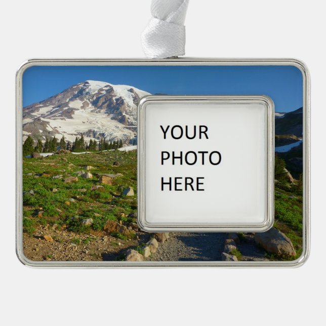 Rainier Skyline Trail Rahmen-Ornament Silber (Vorderseite)