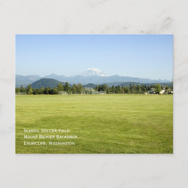 Rainier Soccer Field Postcard Postkarte (Vorderseite)