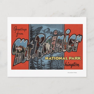 Rainier Staat Park, Washington Postkarte