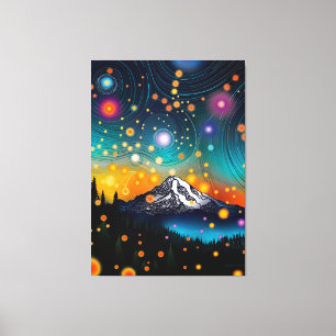 Rainier Starry Sky Leinwanddruck