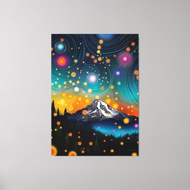 Rainier Starry Sky Leinwanddruck (Vorderseite)