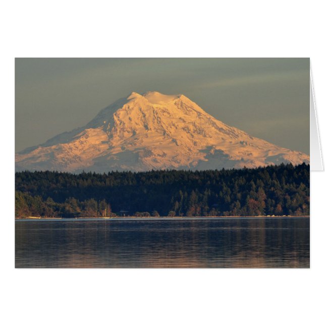 Rainier und Case Inlet in der Abenddämmerung (Vorderseite (Horizontal))