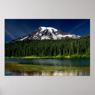 Rainier und Reflection Lake Poster