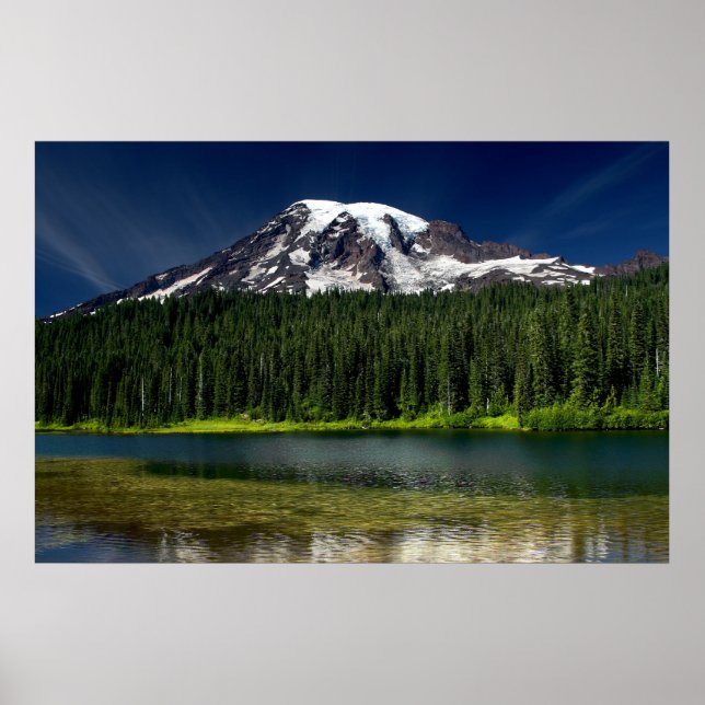 Rainier und Reflection Lake Poster (Vorne)