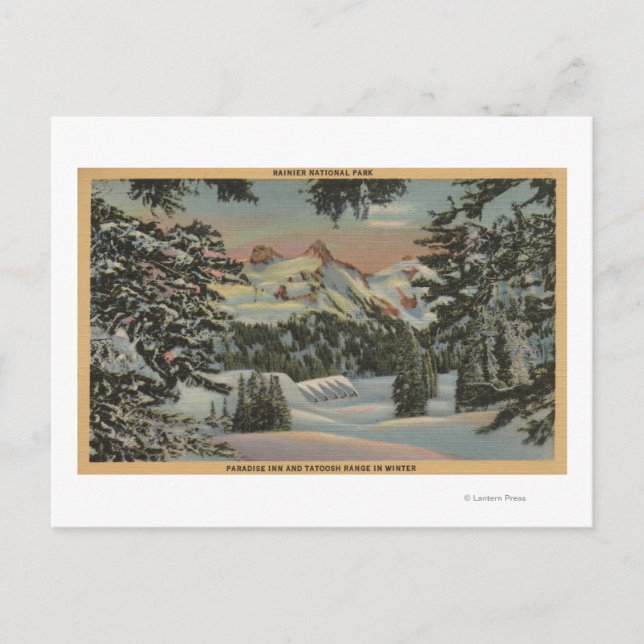 Rainier, WA - Paradise Inn & Tatoosh Range Postkarte (Vorderseite)