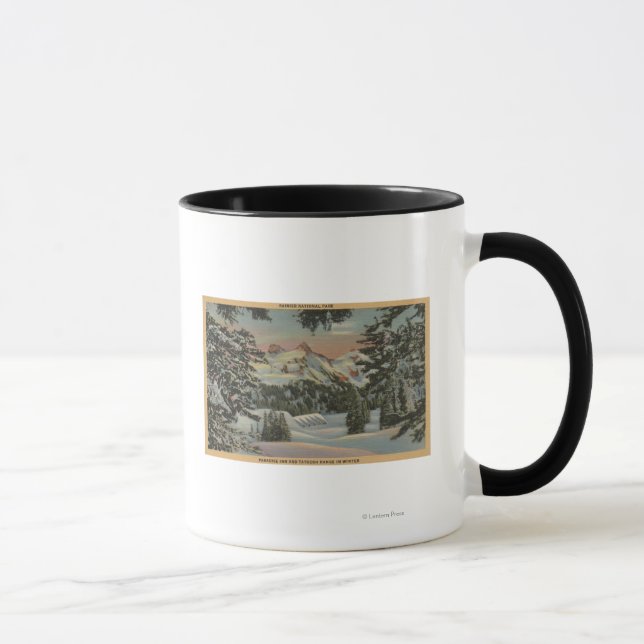 Rainier, WA - Paradise Inn & Tatoosh Range Tasse (Rechts)