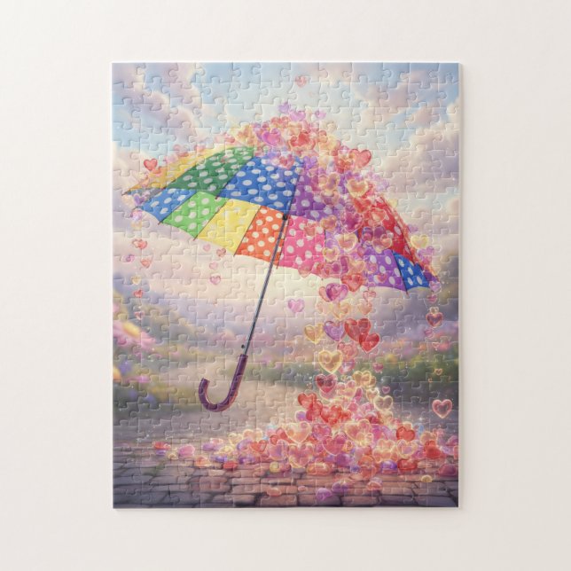 Raining Hearts Colorful umbrella (Vertikal)