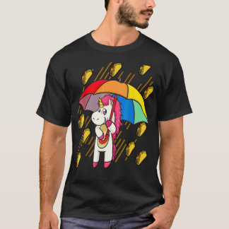 Raining Tacos Unicorn Umbrella Cinco De Mayo T-Shirt