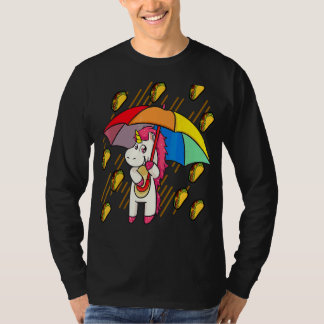 Raining Tacos Unicorn Umbrella Cinco De Mayo T-Shirt