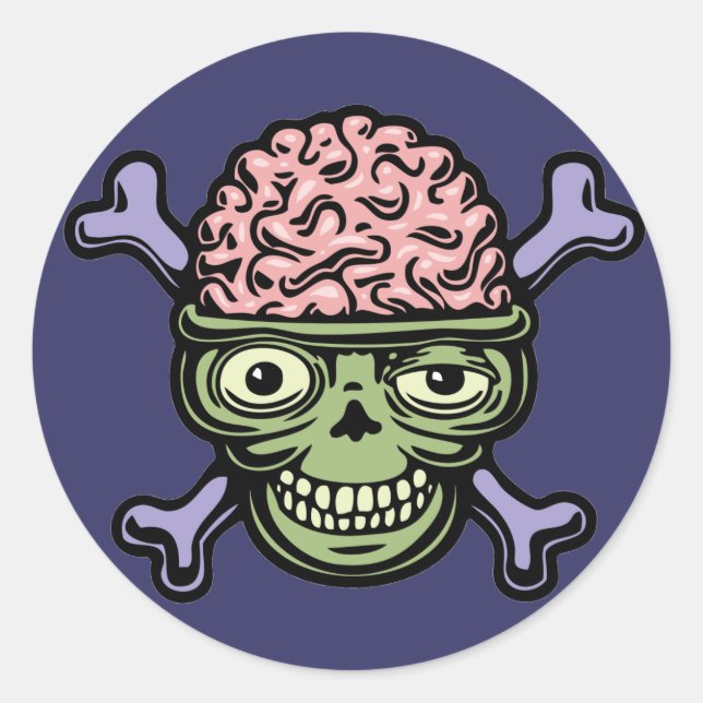 rainskull runder aufkleber (Vorderseite)