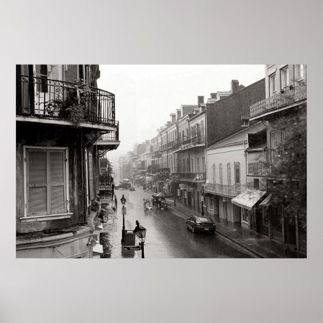 Rainswept Royal Street New Orleans Art Print Poster (Vorne)