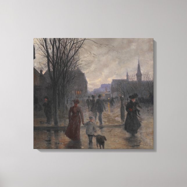 Rainy Abend on Hennepin Avenue, c.1902 Leinwanddruck (Vorderseite)