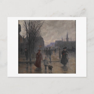 Rainy Abend on Hennepin Avenue, c.1902 Postkarte
