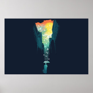 Rainy Blue Sky Fine Arts Poster