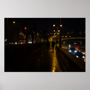 Rainy Budapest Abend Poster