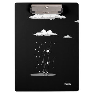 Rainy Clipboard Klemmbrett