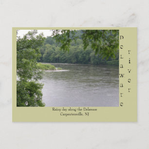 Rainy Day am Delaware River Postkarte