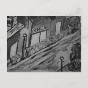Rainy Day au Café - Cartes postales Art