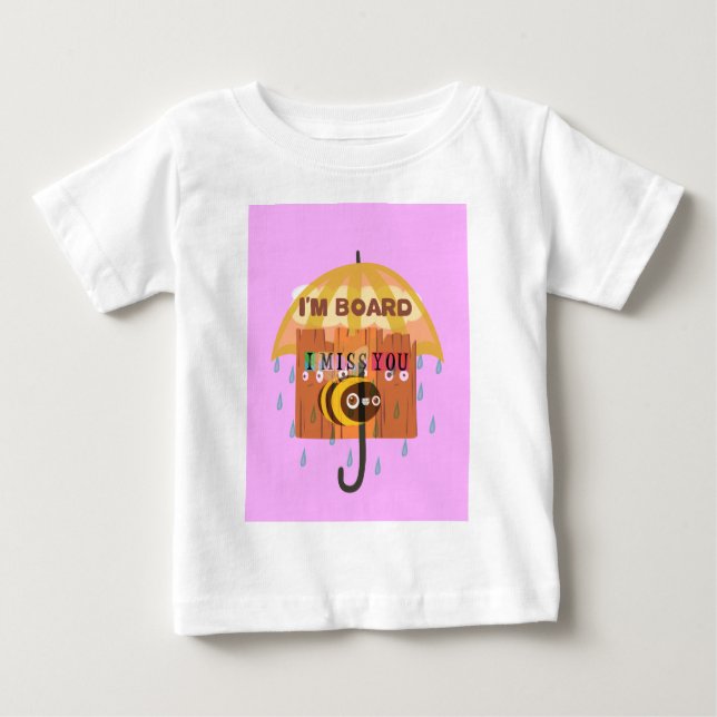 Rainy Day Blues: Ich vermisse Sie, mir ist langwei Baby T-shirt (Vorderseite)