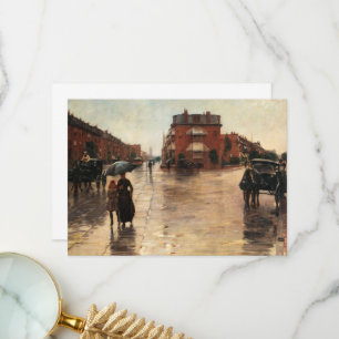 Rainy Day, Boston, Childe Hassam Dankeskarte