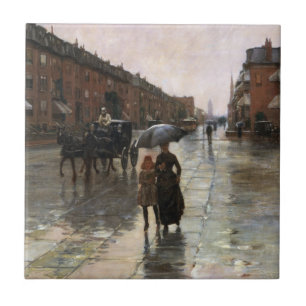 Rainy Day, Boston, Frederick Childe Hassam Fliese