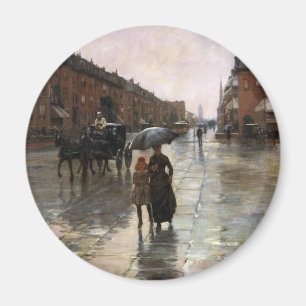 Rainy Day, Boston, Frederick Childe Hassam Magnet