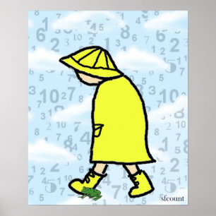 Rainy Day Boy Print Poster