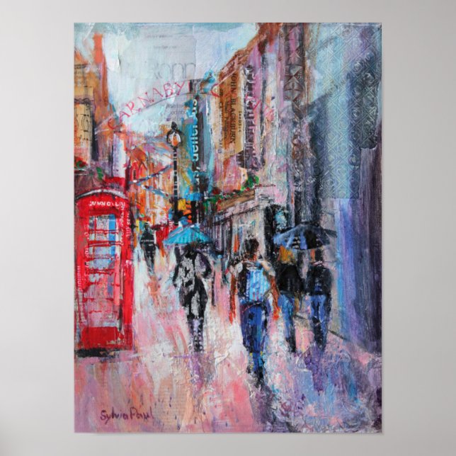 Rainy Day Carnaby Street Poster (Vorne)
