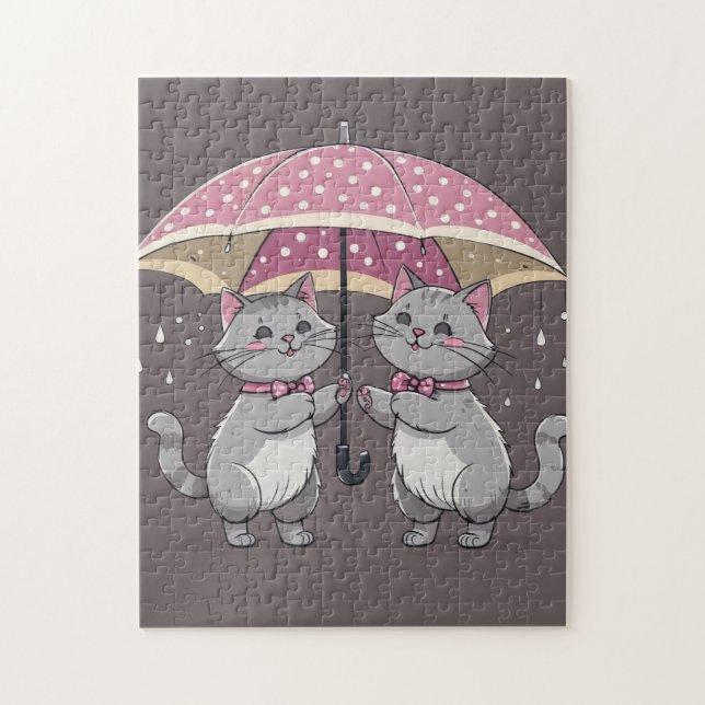 Rainy Day Cat Friends (Vertikal)