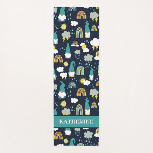 Rainy Day Gnomes Rainbow Kids Yogamatte