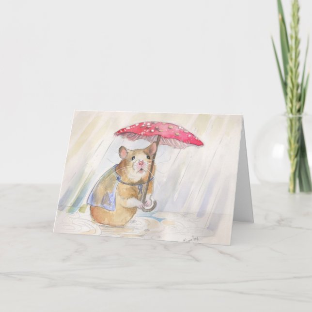 Rainy Day- Go Away von Christina Siravo Karte (Vorderseite)